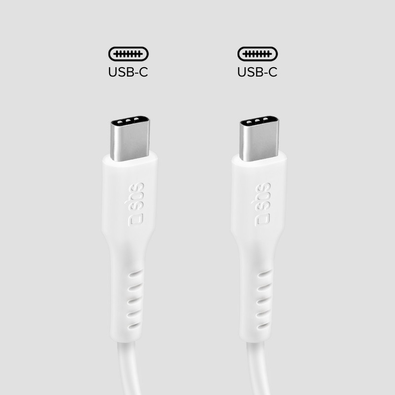 SBS TECABLETCC10W câble USB USB 2.0 1 m USB C Blanc