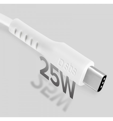 SBS TECABLETCC10W câble USB USB 2.0 1 m USB C Blanc