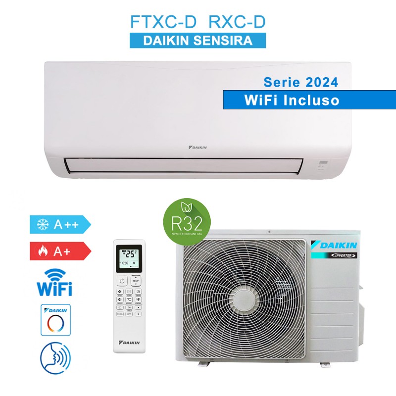 Daikin FTXC50D RXC50D Air Conditioner 18000BTU 5KW WIFI INCLUDED A++/A+ Sensira Siesta 2024 Inverter R32