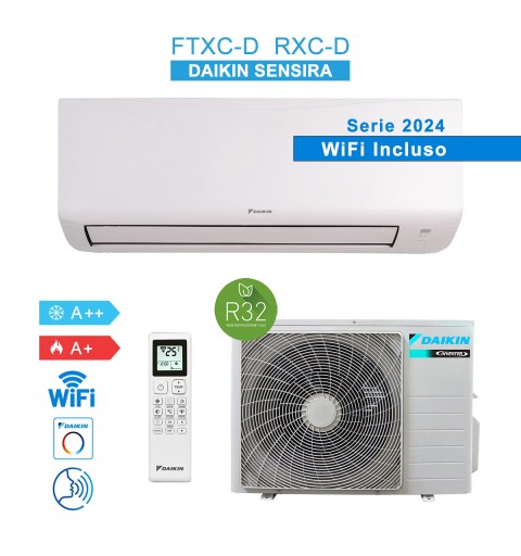 Daikin FTXC50D RXC50D Aire Acondicionado 18000BTU 5KW WIFI INCLUIDO A++/A+ Sensira Siesta 2024 Inverter R32