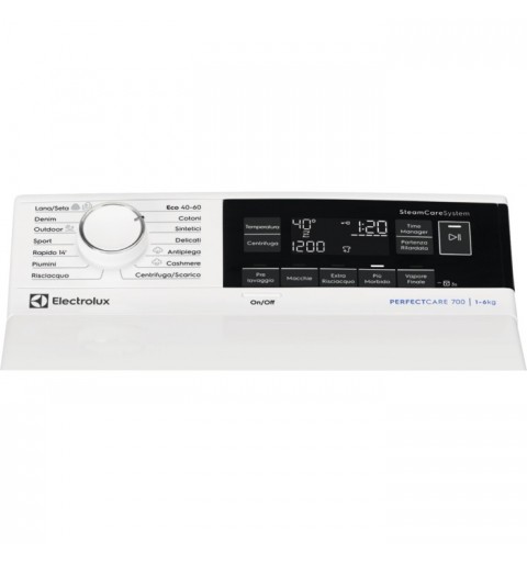 Electrolux SensiCare 600 EW7T336A machine à laver Charge par dessus 6 kg 1251 tr min Blanc