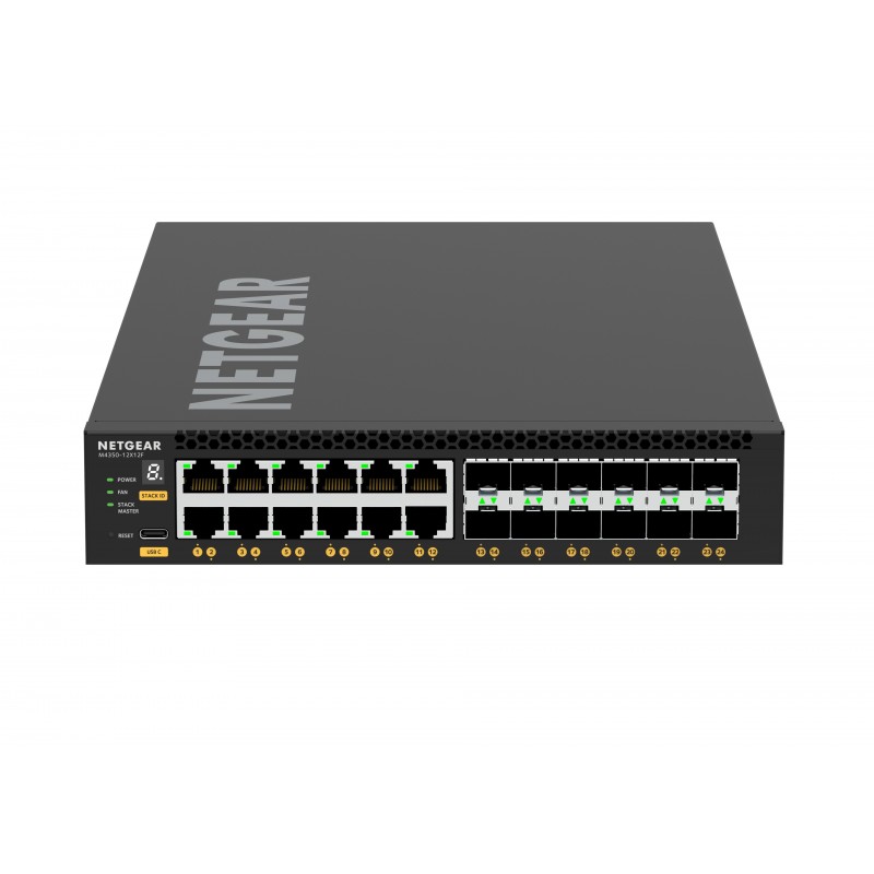 NETGEAR M4350-12X12F Managed L3 10G Ethernet (100 1000 10000) 1U Schwarz