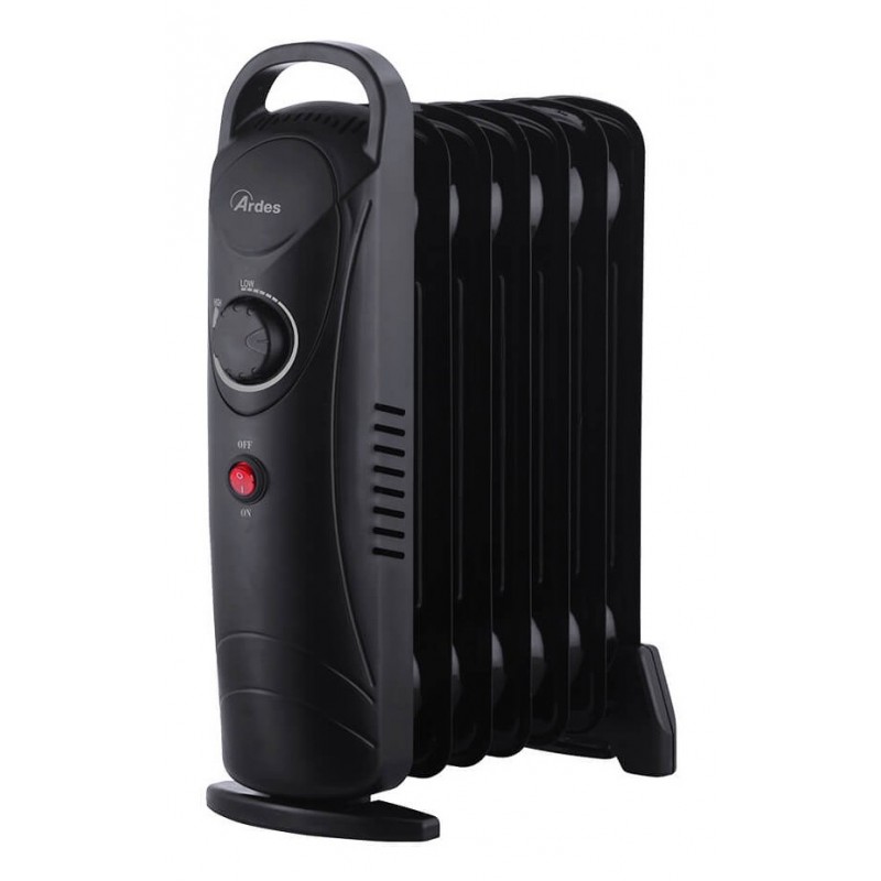 Ardes AR4R07M2 stufetta elettrica Interno Nero 800 W Riscaldatore ambiente elettrico a olio