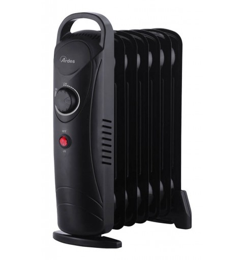 Ardes AR4R07M2 stufetta elettrica Interno Nero 800 W Riscaldatore ambiente elettrico a olio