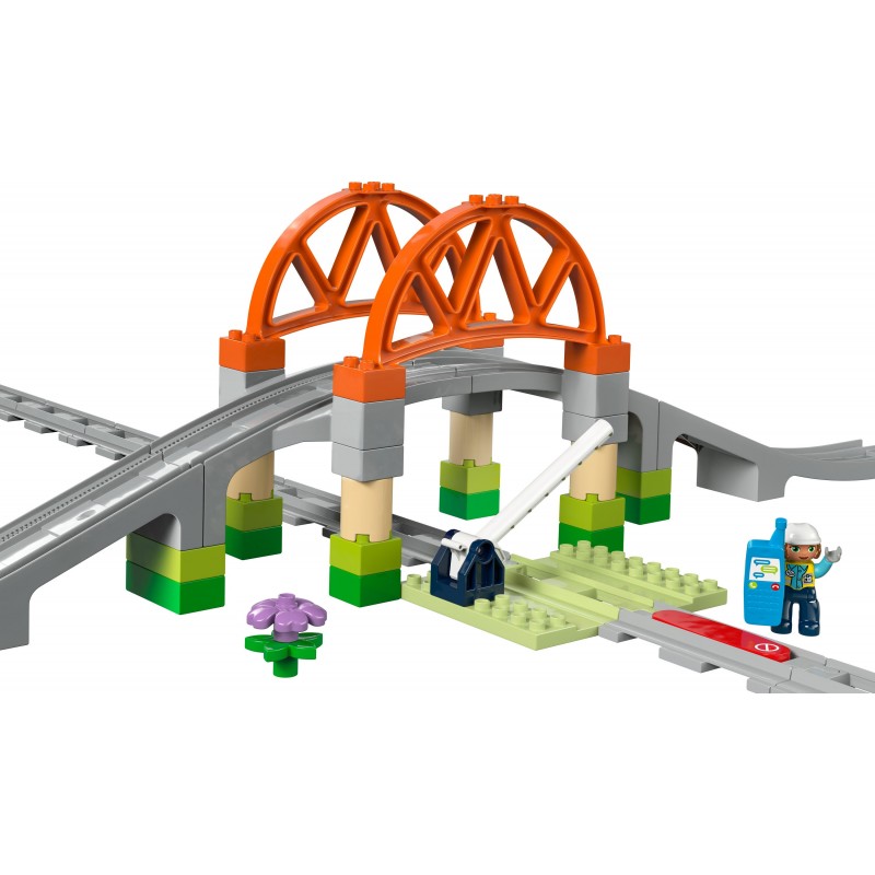 LEGO Eisenbahnbrücke und Schienen – Erweiterungsset