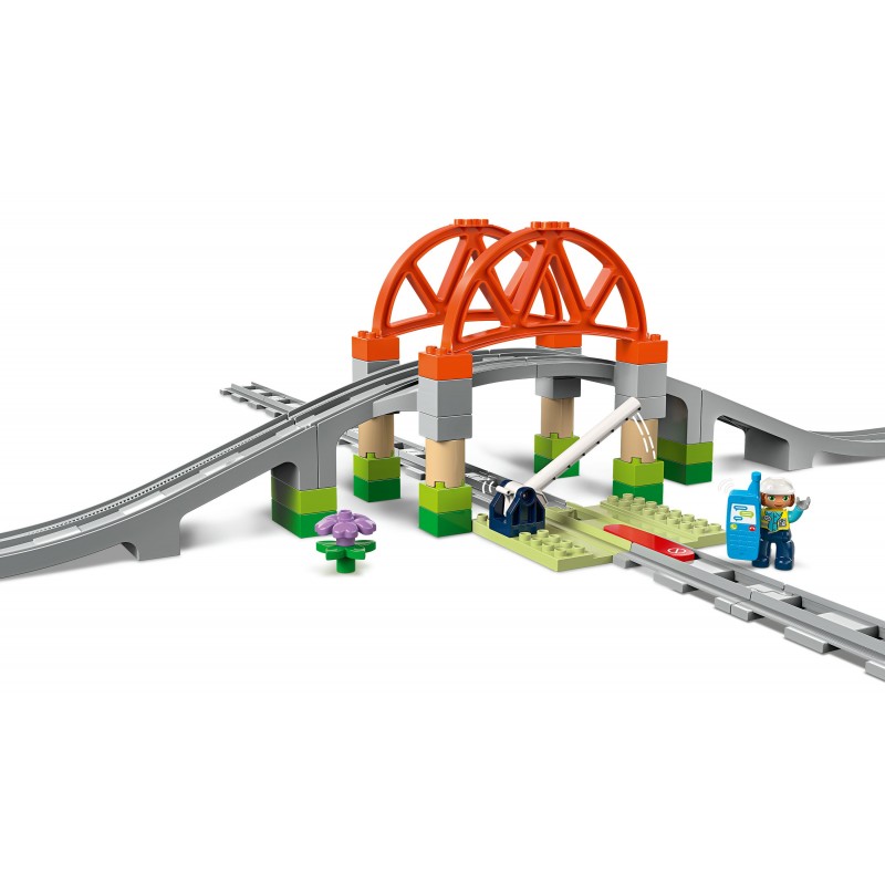 LEGO Eisenbahnbrücke und Schienen – Erweiterungsset