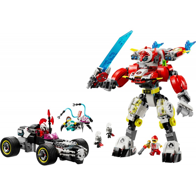 LEGO Cooper's Tiger Mech & Zero's Hot Rod Car