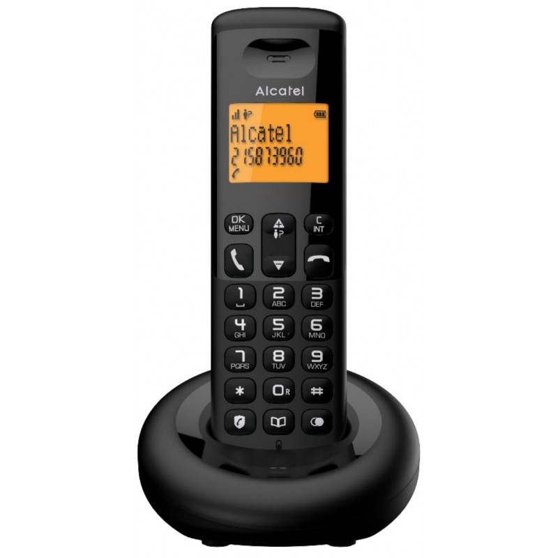 Alcatel E160 DECT-Telefon Anrufer-Identifikation Schwarz