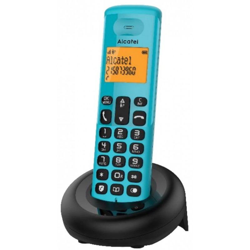 Alcatel E160 DECT-Telefon Anrufer-Identifikation Schwarz, Grün