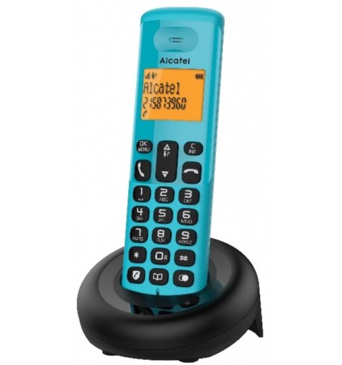 Alcatel E160 Teléfono DECT Identificador de llamadas Negro, Verde