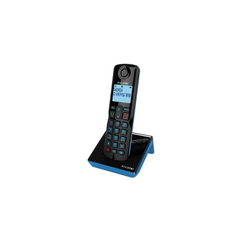 Alcatel S280 SOLO BLUE Telefono DECT Identificatore di chiamata Nero, Blu