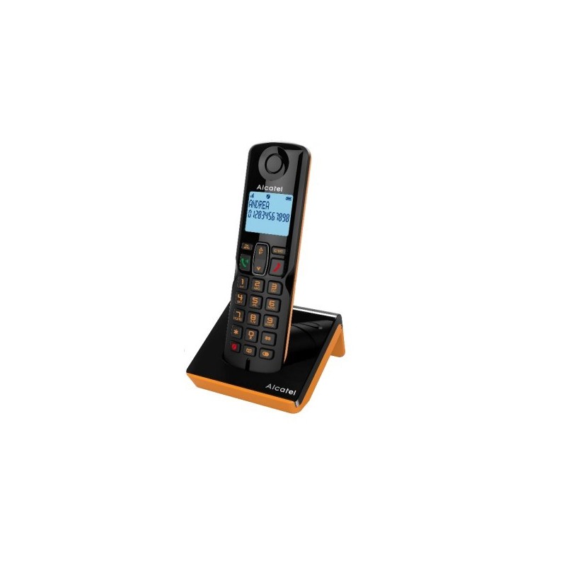 Alcatel S280 SOLO ORANGE Telefono DECT Identificatore di chiamata Nero, Arancione