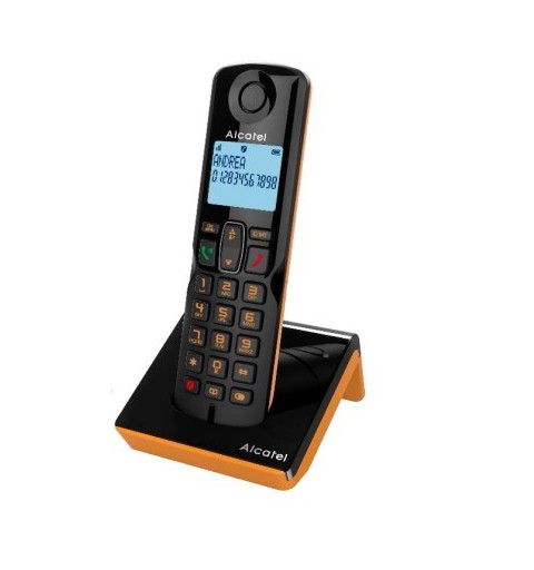 Alcatel S280 SOLO ORANGE Teléfono DECT Identificador de llamadas Negro, Naranja