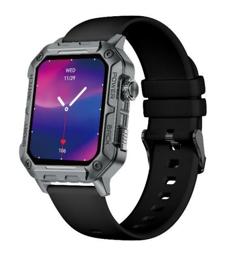 Nilox NXSWTRAILWATCH smartwatche et montre de sport 4,85 cm (1.91") Numérique 320 x 385 pixels Écran tactile Acier inoxydable