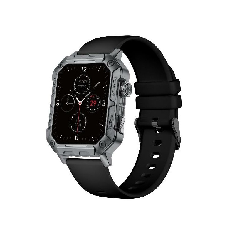 Nilox NXSWTRAILWATCH smartwatche et montre de sport 4,85 cm (1.91") Numérique 320 x 385 pixels Écran tactile Acier inoxydable