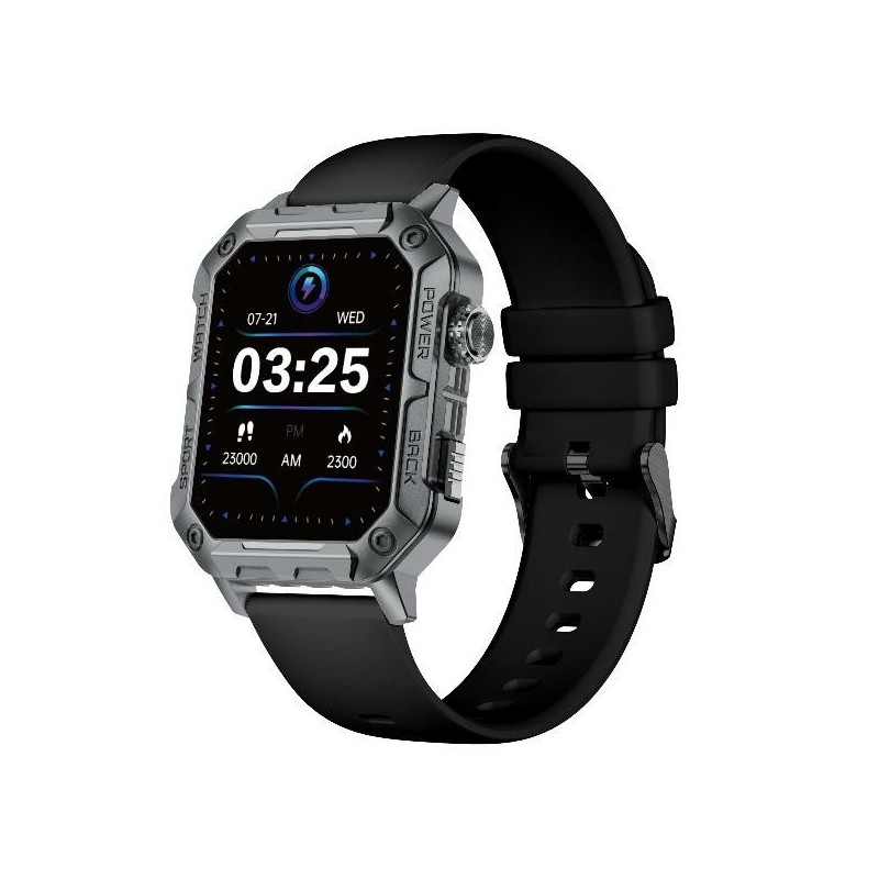 Nilox NXSWTRAILWATCH smartwatche et montre de sport 4,85 cm (1.91") Numérique 320 x 385 pixels Écran tactile Acier inoxydable