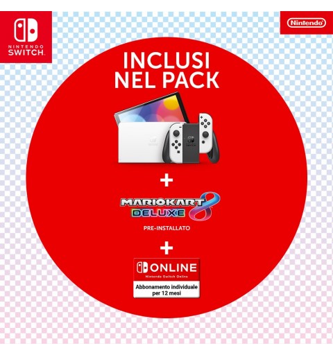 Nintendo 10014484 console de jeux portables 17,8 cm (7") 64 Go Écran tactile Wifi Noir, Blanc