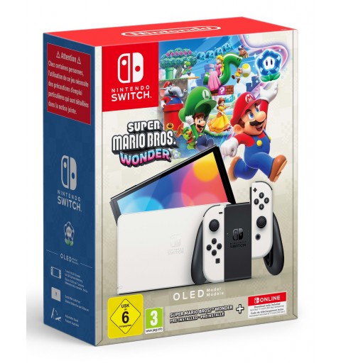 Nintendo console da gioco portatile 17,8 cm (7") 64 GB Touch screen Wi-Fi Nero, Bianco