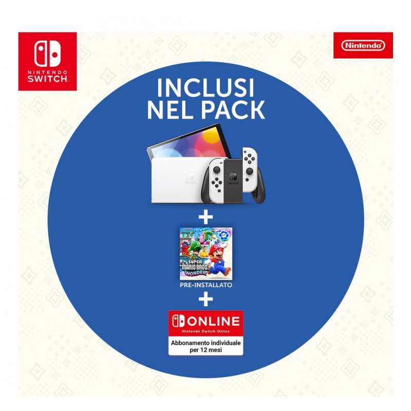 Nintendo NIN10014485 console de jeux portables 17,8 cm (7") 64 Go Écran tactile Wifi Noir, Blanc