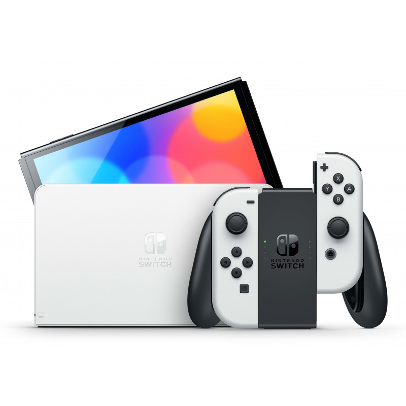 Nintendo console da gioco portatile 17,8 cm (7") 64 GB Touch screen Wi-Fi Nero, Bianco