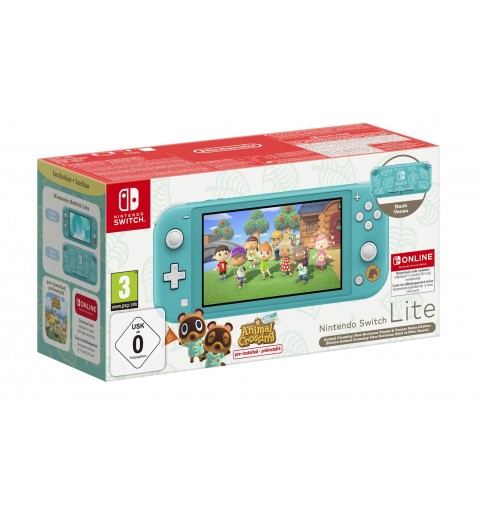 Nintendo Switch Lite edición aloha de Animal Crossing New Horizons con Tendo y Nendo