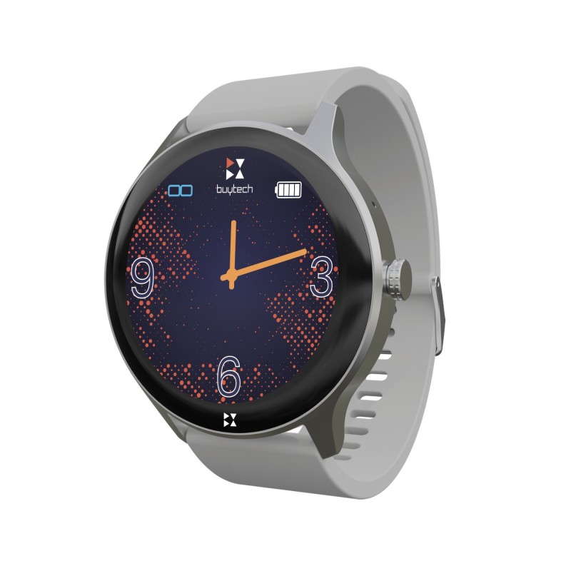 Techmade BY-BETA-SIL smartwatche et montre de sport 3,51 cm (1.38") Numérique Écran tactile Gris