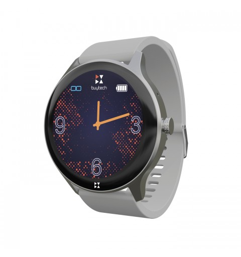 Techmade BY-BETA-SIL smartwatche et montre de sport 3,51 cm (1.38") Numérique Écran tactile Gris