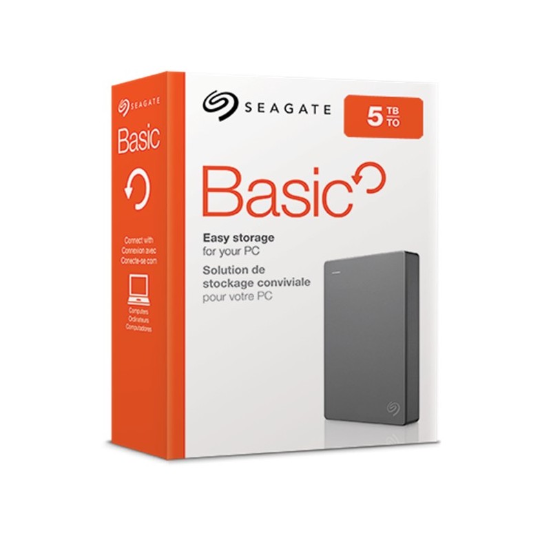 Seagate Basic disco duro externo 5 TB 2.5" 3.2 Gen 1 (3.1 Gen 1) Plata