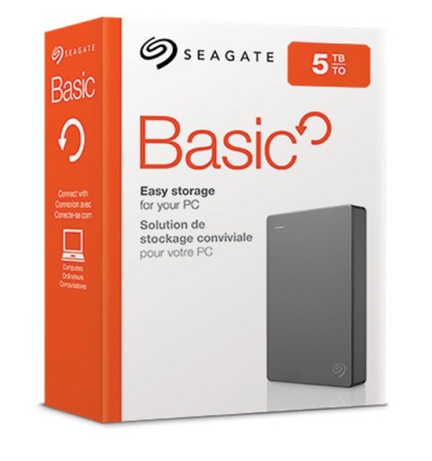 Seagate Basic disco duro externo 5 TB 2.5" 3.2 Gen 1 (3.1 Gen 1) Plata