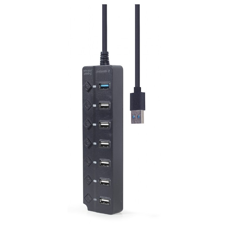 Gembird UHB-U3P1U2P6P-01 hub di interfaccia USB 3.2 Gen 2 (3.1 Gen 2) Type-A 5000 Mbit s Nero