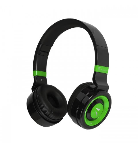 Techmade TM-046-GR headphones headset Wired & Wireless Head-band Music Micro-USB Bluetooth Black, Green