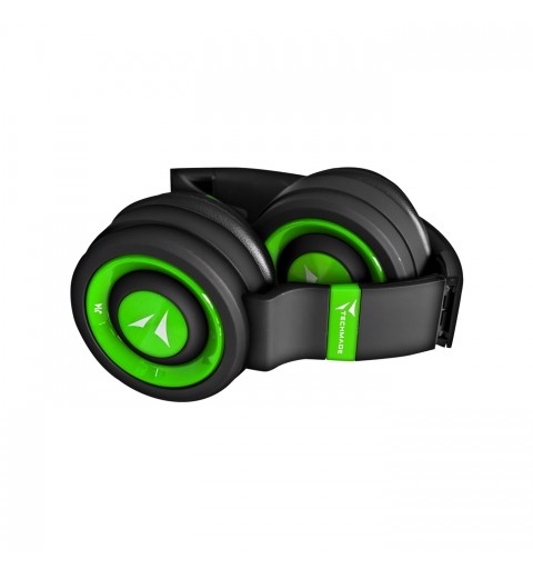 Techmade TM-046-GR headphones headset Wired & Wireless Head-band Music Micro-USB Bluetooth Black, Green