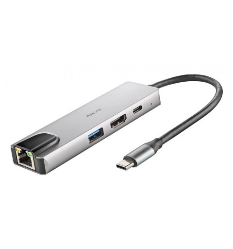 NGS NGS-HUB-0140 hub & concentrateur USB 2.0 Type-C 5000 Mbit s Aluminium, Noir