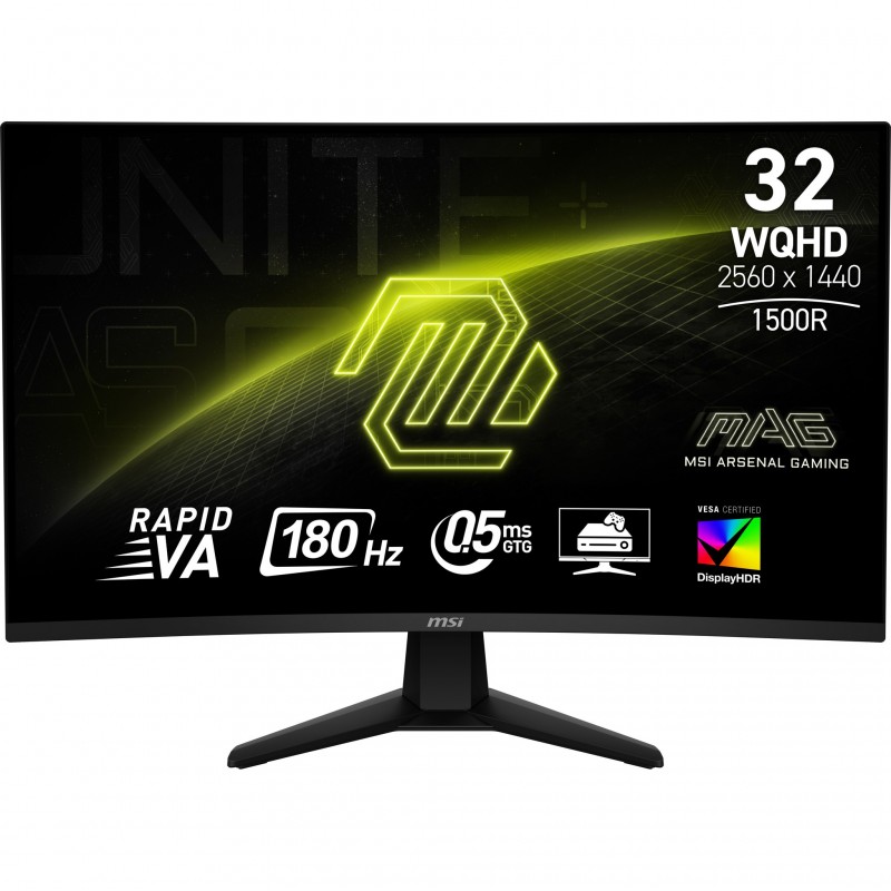 MSI MAG 32CQ6F computer monitor 80 cm (31.5") 2560 x 1440 pixels Wide Quad HD Black