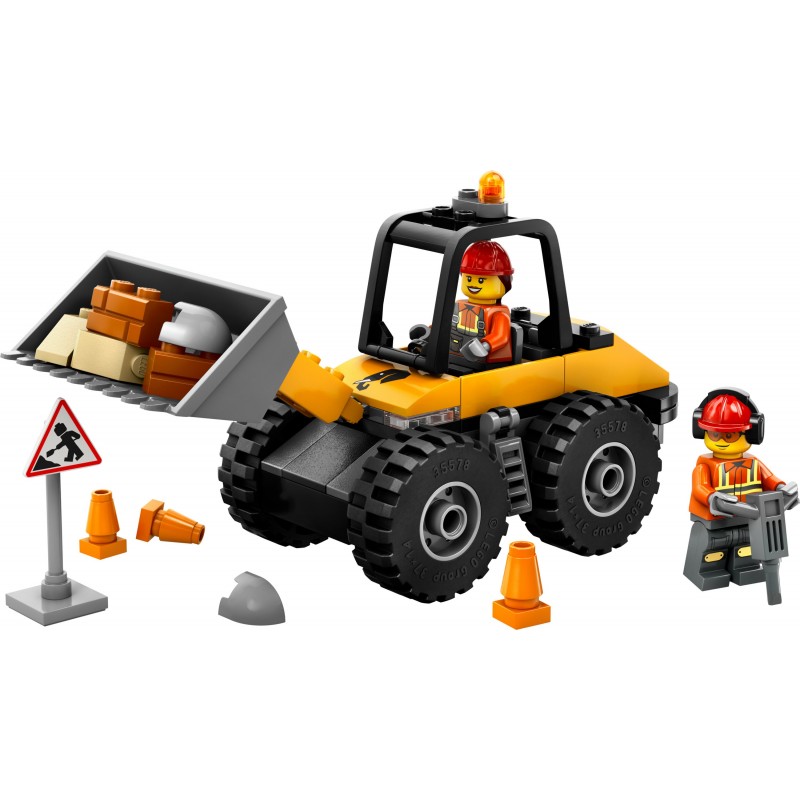 LEGO La chargeuse de chantier jaune