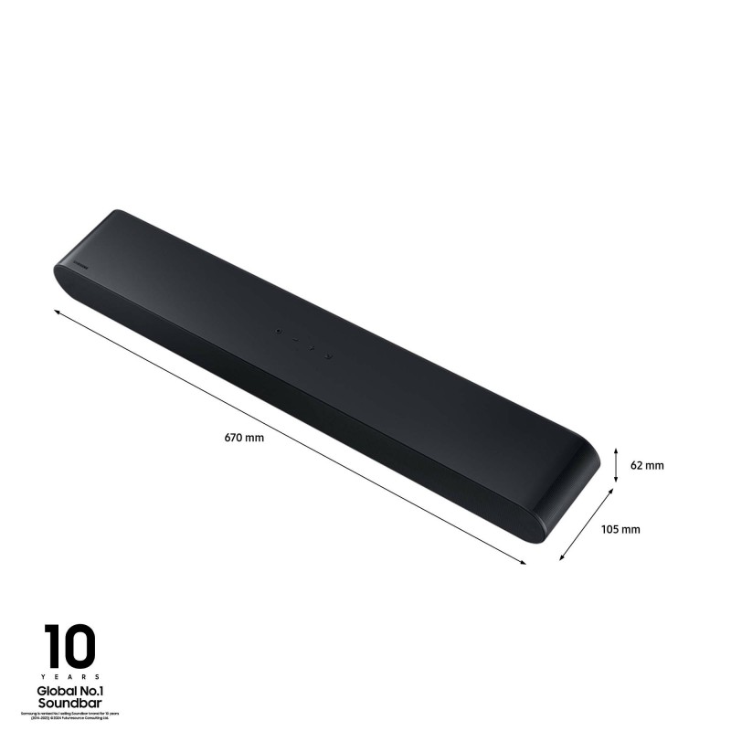 Samsung Soundbar HW-S60D ZF Serie S, 7 Speaker, Wireless Dolby Atmos, Audio a 5.0 Canali, Q-Simphony, Black 2024