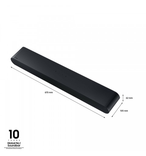 Samsung Soundbar HW-S60D ZF Serie S, 7 Speaker, Wireless Dolby Atmos, Audio a 5.0 Canali, Q-Simphony, Black 2024