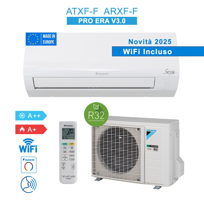 Daikin ATXF50F ARXF50A Condizionatore Climatizzatore 18000Btu 5KW WiFi Siesta Pro Era V3.0 Novità 2025 A++/A+ Inverter R32