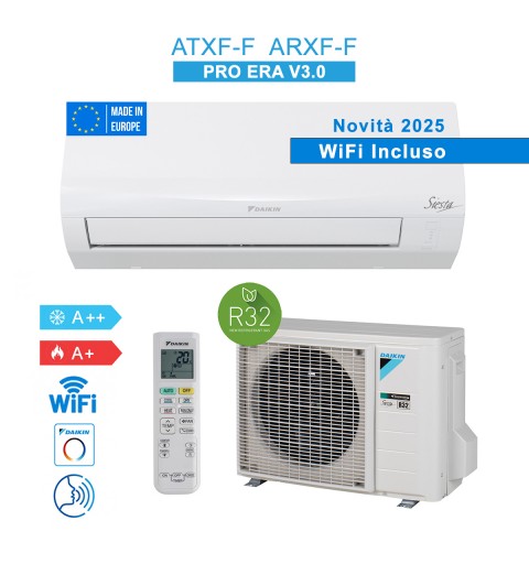 Daikin ATXF50F ARXF50A Condizionatore Climatizzatore 18000Btu 5KW WiFi Siesta Pro Era V3.0 Novità 2025 A++/A+ Inverter R32