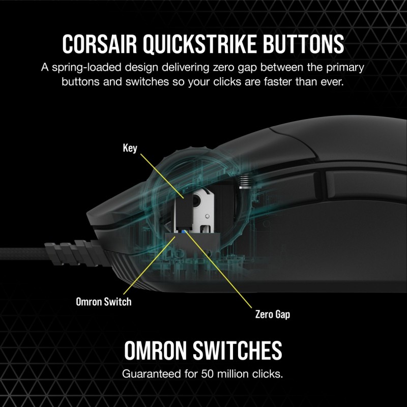 Corsair SABRE RGB PRO Maus Gaming rechts USB Typ-A Optisch 18000 DPI