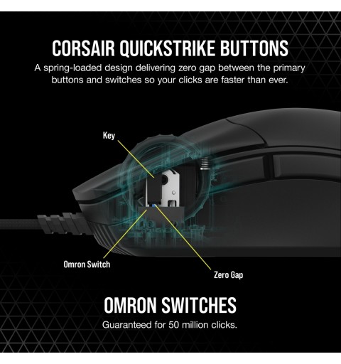 Corsair SABRE RGB PRO Maus Gaming rechts USB Typ-A Optisch 18000 DPI