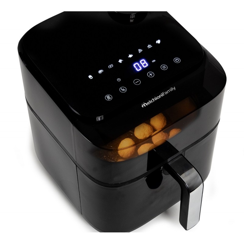 Melchioni Chiara Unique 6,5 L Autonome 1700 W Friteuse d’air chaud Noir