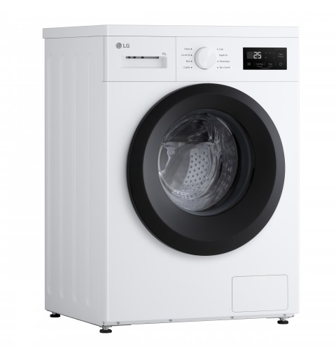 LG F4NA10S8NWK Lavatrice slim 8kg, Classe A, 1400 giri, Programma igiene con vapore, Top rimovibile, White