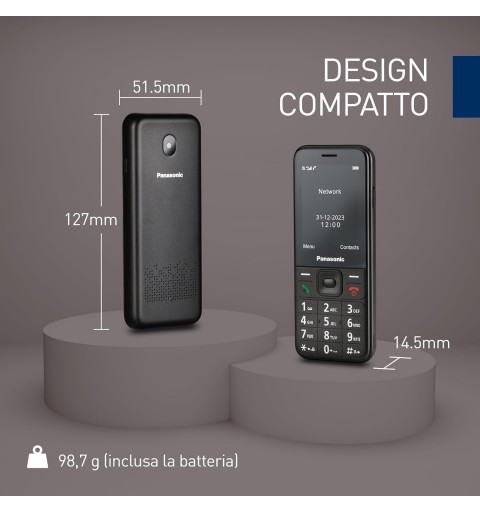 PANASONIC KXTF200 Cellulare 2.4" BT Con VivaVoce 2G Nero