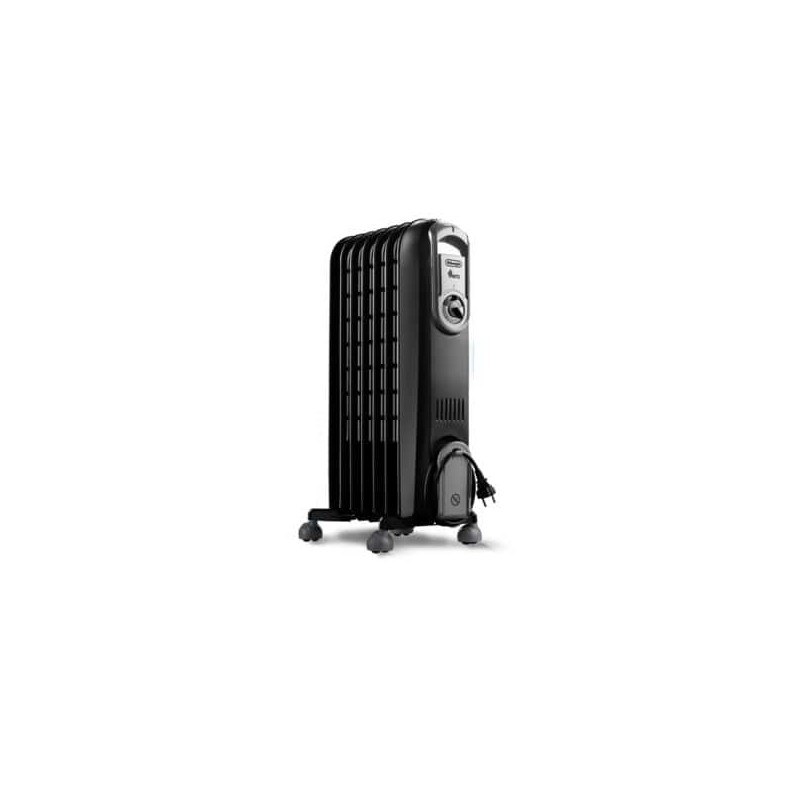 De’Longhi V550715.BG stufetta elettrica Interno Beige, Nero 1500 W Riscaldatore ambiente elettrico a olio