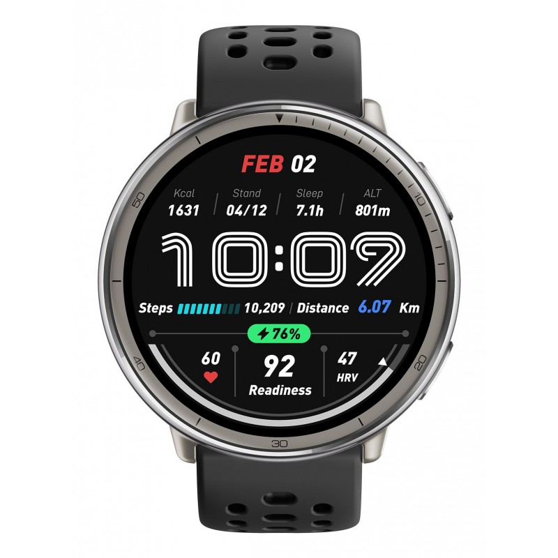 Amazfit Active 2 3,35 cm (1.32") AMOLED Digital 466 x 466 Pixeles Pantalla táctil Plata GPS (satélite)