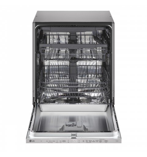 LG QuadWash DB243TX Lavastoviglie a scomparsa totale Serie 2, Classe D, 14 coperti, EasyRack+, Wi-Fi, Noble Steel