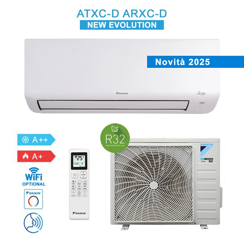 Daikin ATXC50D ARXC50D Condizionatore Climatizzatore 18000Btu 5KW Siesta New Evolution Novità 2025 A++/A+ Inverter Wifi Ready