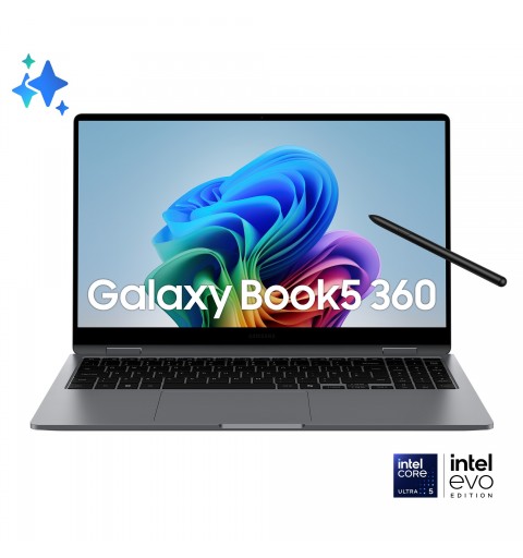 Samsung Galaxy Book5 360 Intel Core Ultra 5 226V Híbrido (2-en-1) 39,6 cm (15.6") Pantalla táctil Full HD 16 GB LPDDR5x-SDRAM