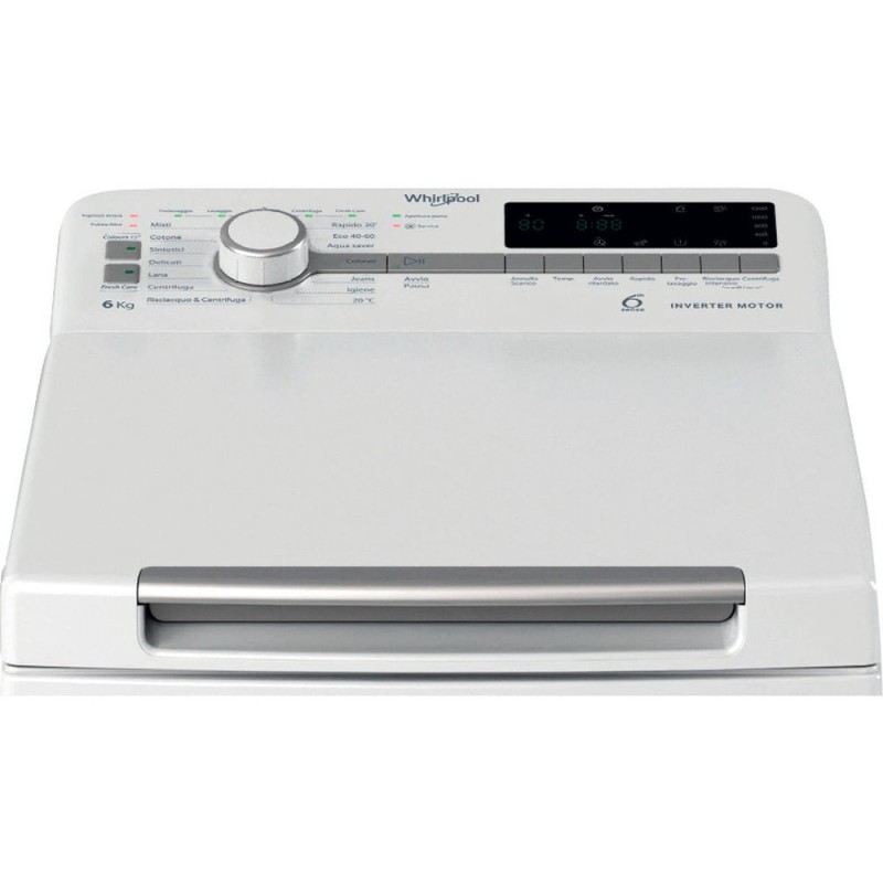 Whirlpool TDLR P66 BS IT machine à laver Charge par dessus 6 kg 1200 tr min Blanc